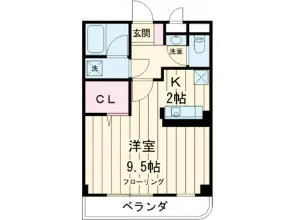 メゾン・ド・クレール(1K/3階)の間取り写真