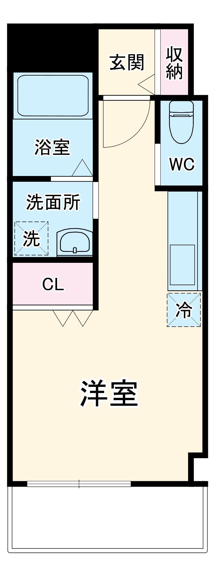 ルークスクエア(ワンルーム/3階)の間取り写真