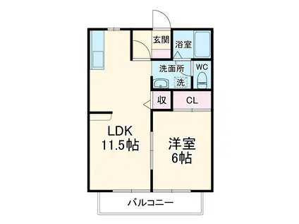 SHINOHARA TERRACE(1LDK/1階)の間取り写真