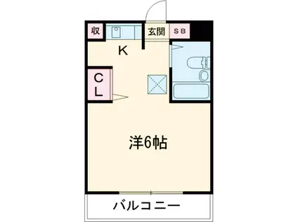 プチハビタナカヤマンション(ワンルーム/4階)の間取り写真