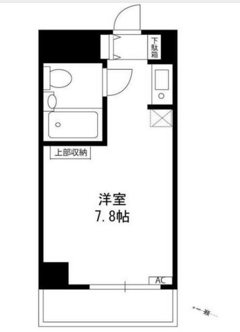 横浜南プラザ(ワンルーム/3階)の間取り写真