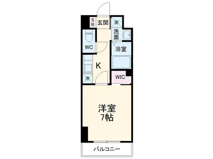 プレイズシード大曽根(1K/8階)の間取り写真