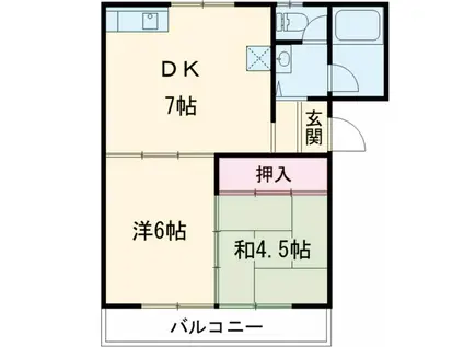 小林アパート(2DK/2階)の間取り写真