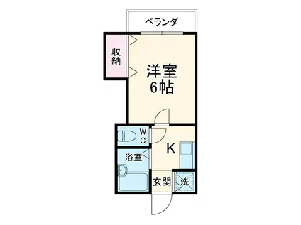 メゾンノーブル(1K/1階)の間取り写真