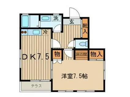 クレセンテ(1LDK/1階)の間取り写真