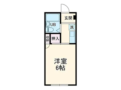 カレッジハウス日野坂(1K/1階)の間取り写真