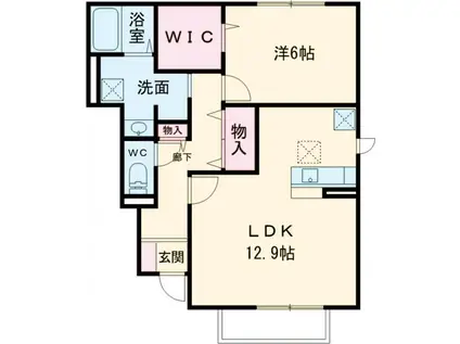 メゾン・プルメトウズ02(1LDK/1階)の間取り写真
