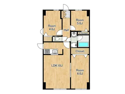 シティーレジデンス豊田(3LDK/1階)の間取り写真