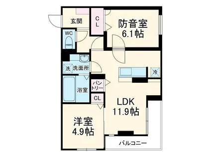 アピソ・ソレイユ(2LDK/2階)の間取り写真