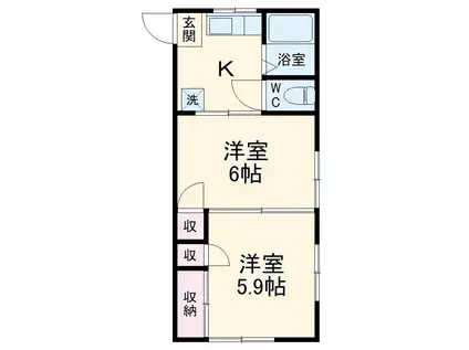 KSビル(2K/3階)の間取り写真