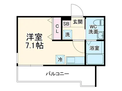 ハーミットクラブハウス大船MK(ワンルーム/2階)の間取り写真