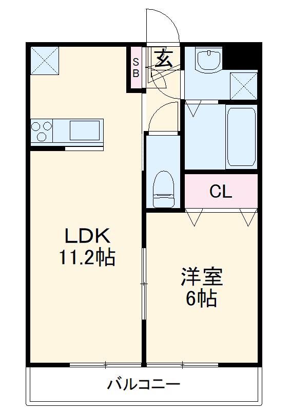 シーズン・シティ(1LDK/2階)の間取り写真