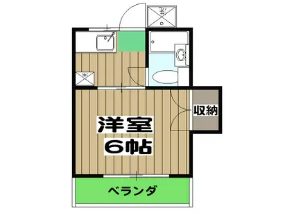 ドエル大路(1K/1階)の間取り写真