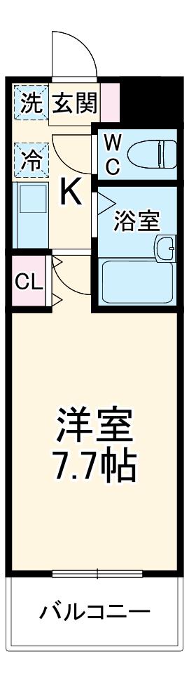 フローレンス(1K/2階)の間取り写真