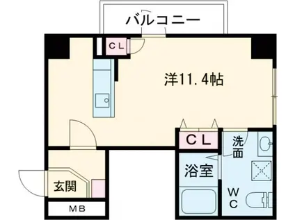 エスペランサ豊玉(ワンルーム/1階)の間取り写真