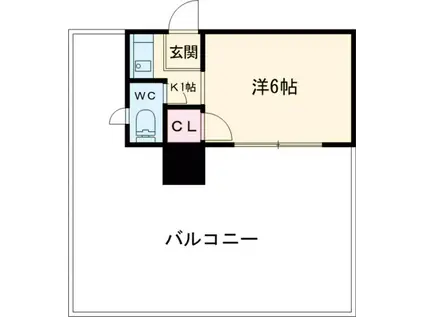 田園ロイヤルハイツ(1K/7階)の間取り写真