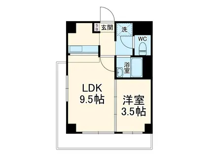 ウィンベルコーラス小田原中町(2K/3階)の間取り写真