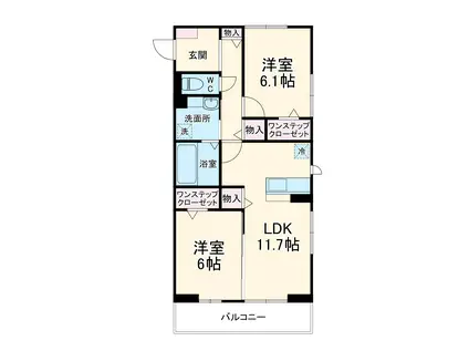 ローレルハイム(2LDK/3階)の間取り写真