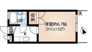 ラルーチェ杉戸A棟(1K/1階)の間取り写真