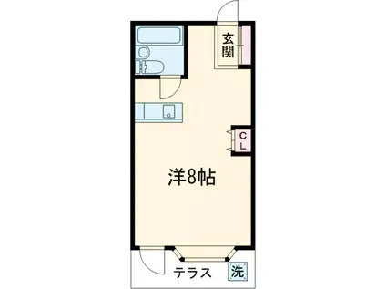 リバティーヒル(ワンルーム/2階)の間取り写真