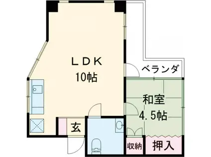 大見謝アパート(2DK/2階)の間取り写真