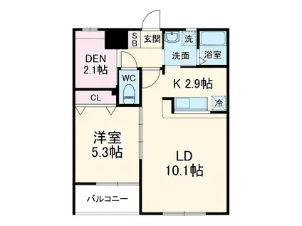 エトワール橋本(1SLDK/2階)の間取り写真
