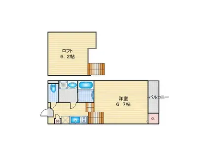 ATTA HOUSE(1K/2階)の間取り写真