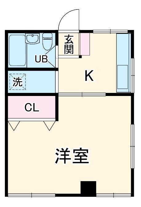 栄信ビル(1K/4階)の間取り写真
