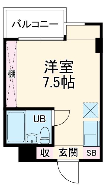 TS GARDEN都筑ふれあいの丘2(ワンルーム/4階)の間取り写真