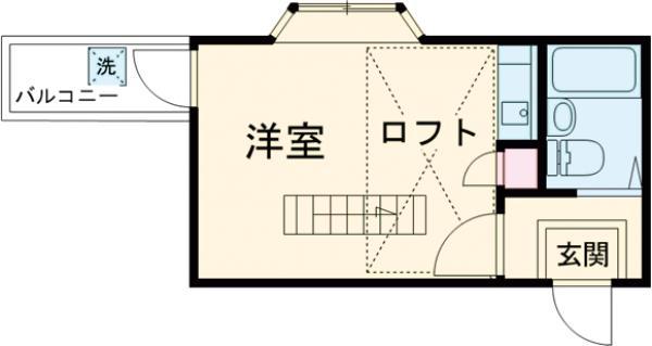 ライフピアセイント(ワンルーム/2階)の間取り写真