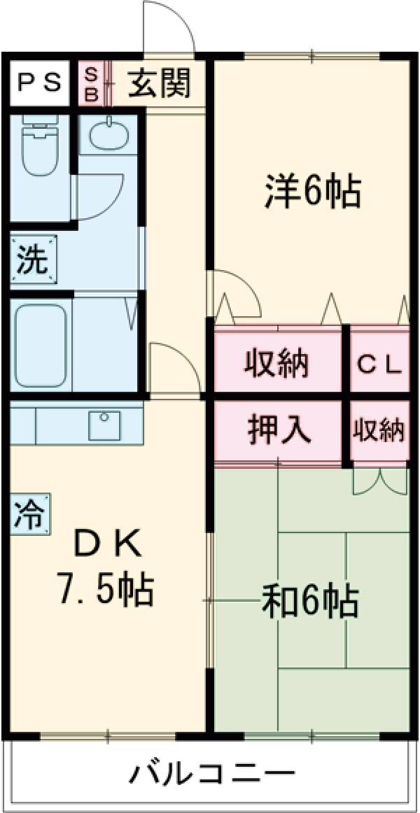 RACCOLTO(2DK/1階)の間取り写真