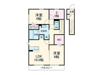 フェリーチェ(2SLDK/3階)の間取り写真