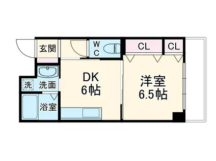 RIVER FORD 中之島(1DK/5階)の間取り写真