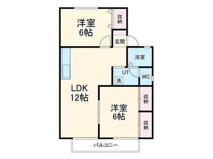 BROS.K(2LDK/1階)の間取り写真