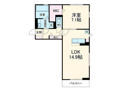 パルコラーナ(1LDK/2階)の間取り写真