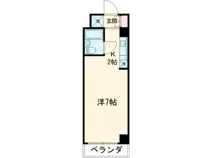 メゾン三宿(1K/1階)の間取り写真