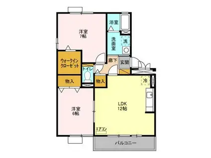 サンフィルエステートB(2LDK/2階)の間取り写真