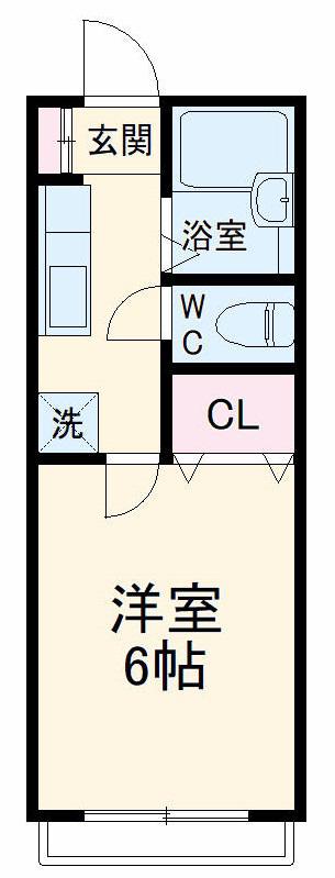 JMテラス5(1K/1階)の間取り写真