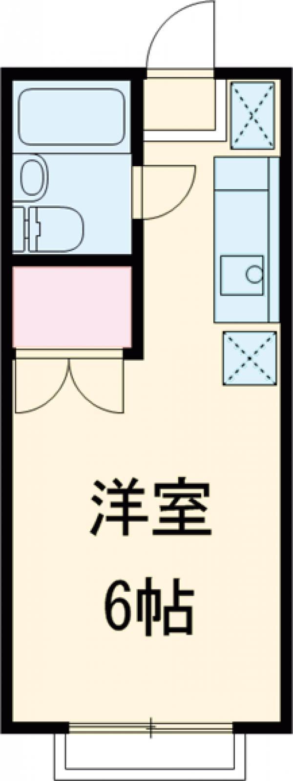 エステートピア富士森(1K/2階)の間取り写真