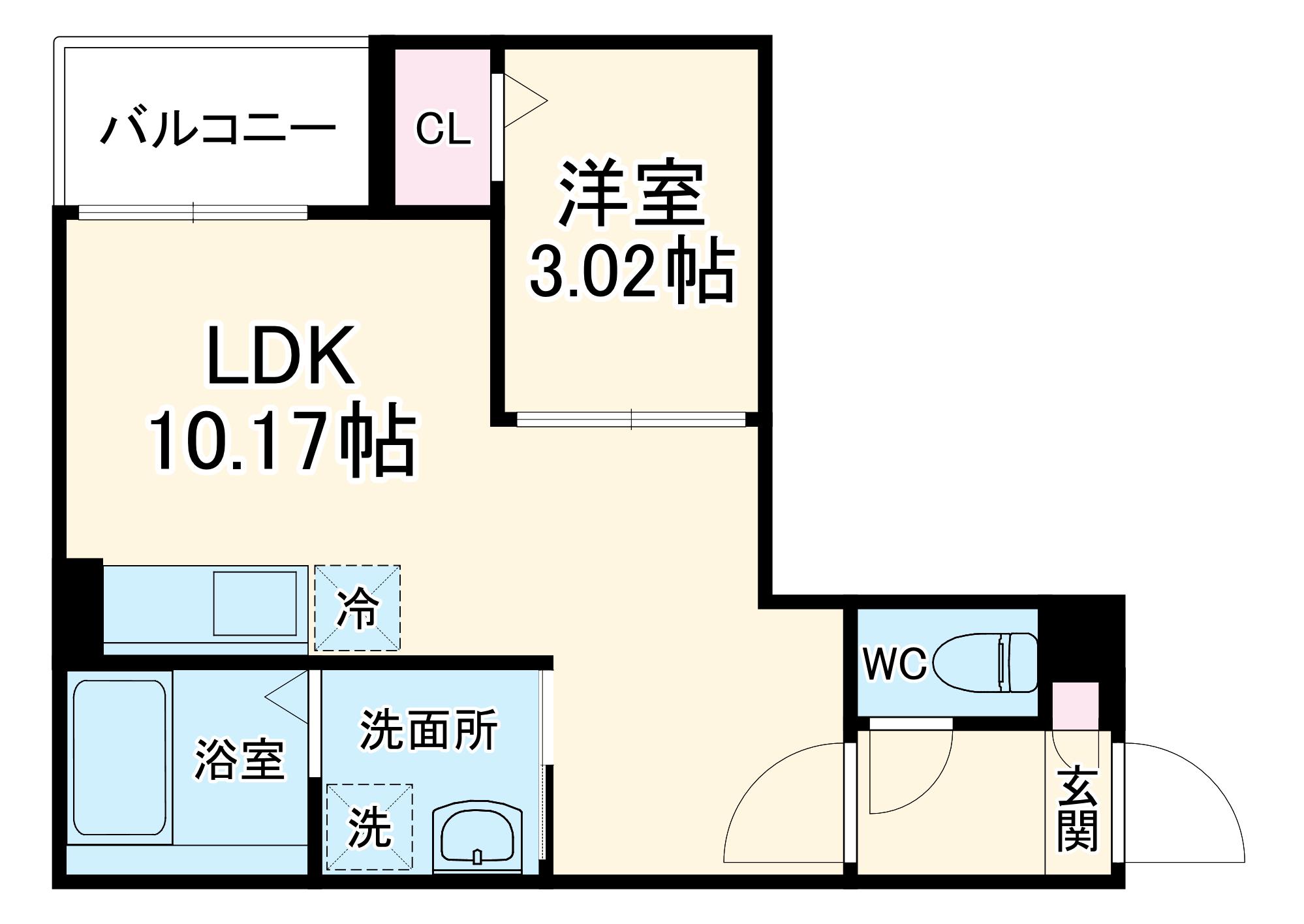 JACK HINODEⅠ(1LDK/3階)の間取り写真