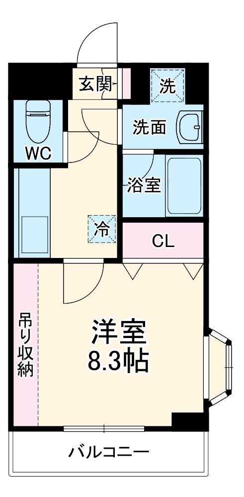 クレメゾン妙典(1K/2階)の間取り写真