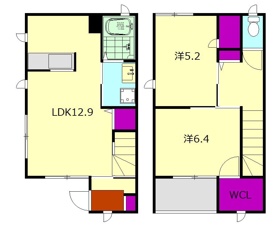 コミーテラス(2LDK)の間取り写真