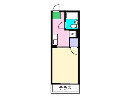シティハイムエクセルⅢ(1K/2階)の間取り写真