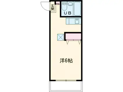 ルージュ駒場(ワンルーム/3階)の間取り写真