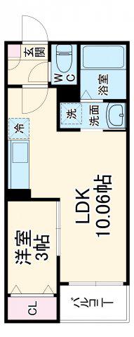JACK ONISHI Ⅰ(1LDK/1階)の間取り写真