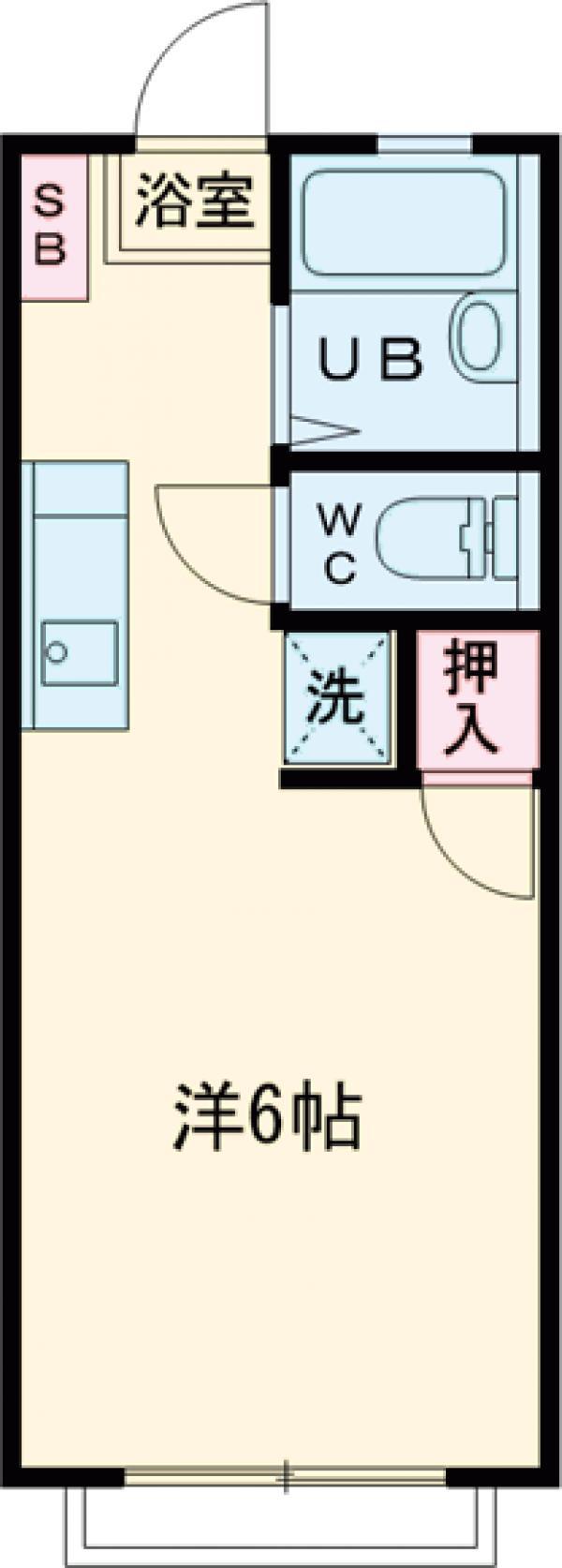 エクレール神代(ワンルーム/1階)の間取り写真
