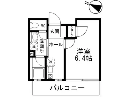 シャ・ブラン榎本(1K/3階)の間取り写真