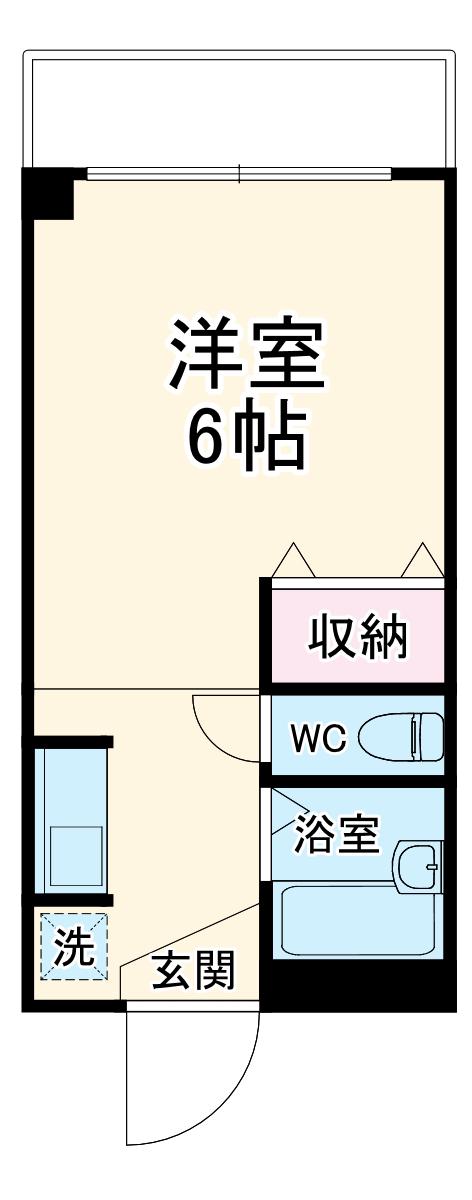 グリーンパレス村上(1K/3階)の間取り写真