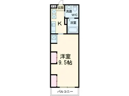 リブリ・アルピコルド(1K/2階)の間取り写真