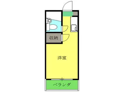 レジデンスカープ八王子(ワンルーム/3階)の間取り写真